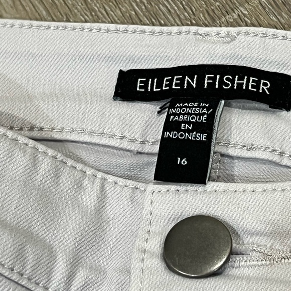 Women’s Eileen Fisher 16 Organic Cotton Stretch Teal Stone Classic Chino Pants - Picture 5 of 9